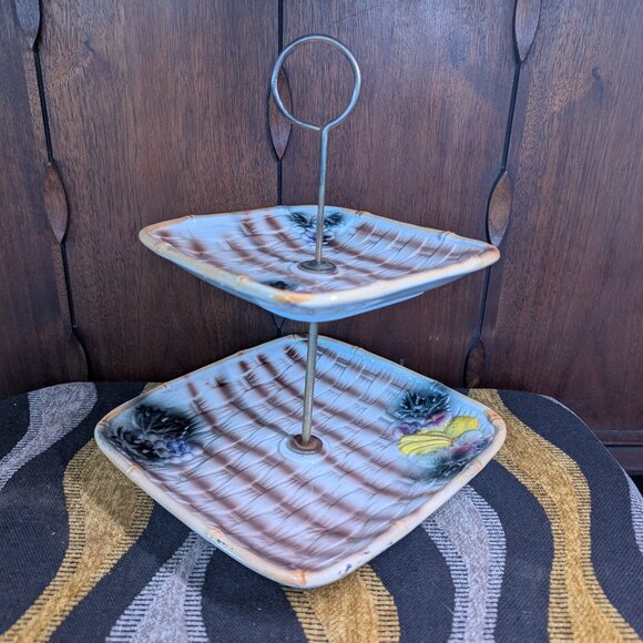 *COMING SOON*Vintage 2 Tier Ceramic Treat stand - Picture 2 of 9